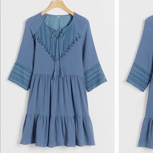 NWT ANTHROPOLOGIE ANGELICA TASSELED TUNIC DRESS